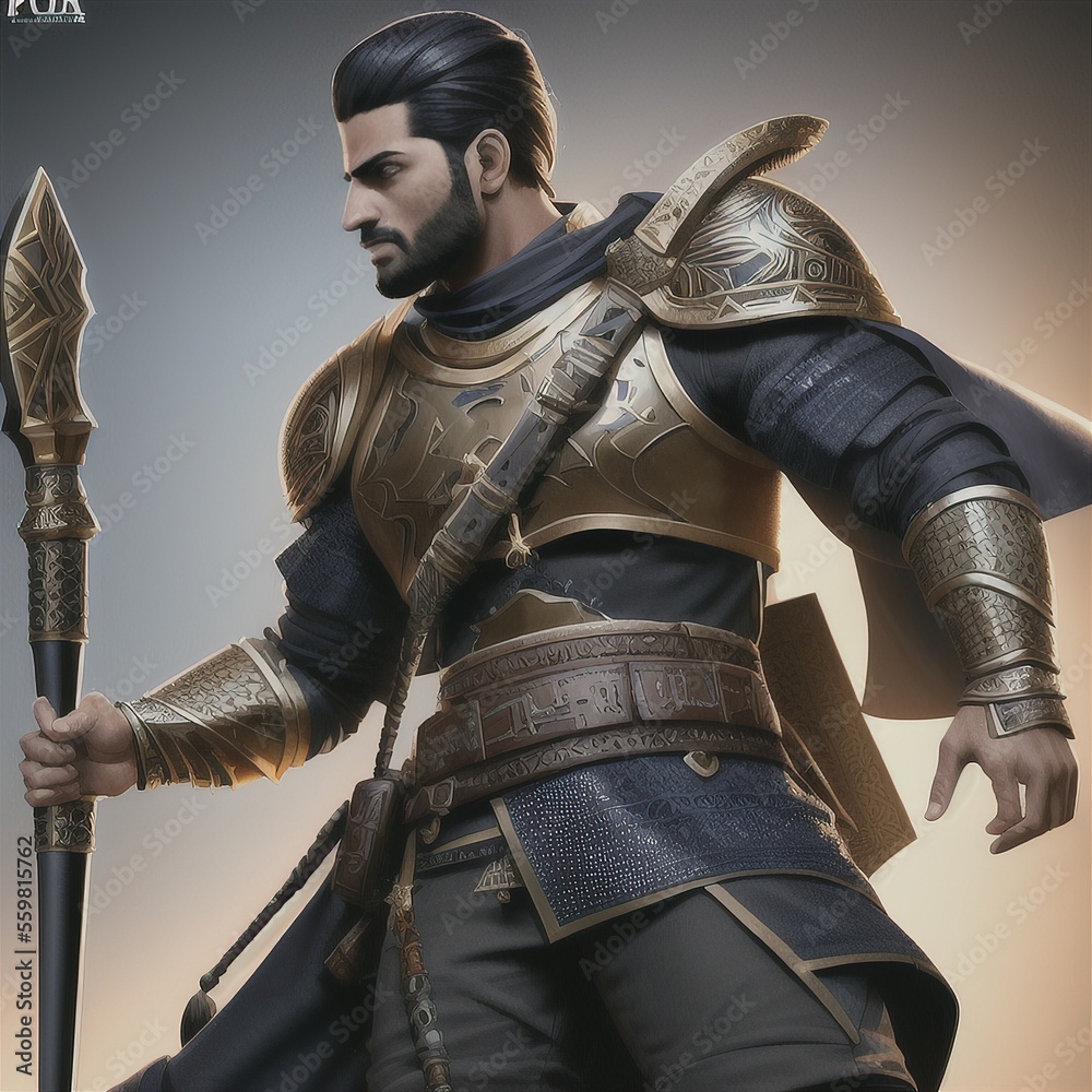 Obraz premium Desert RPG Man Character