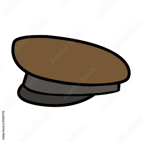 Military cap vector icon.Color vector icon isolated on white background military cap.