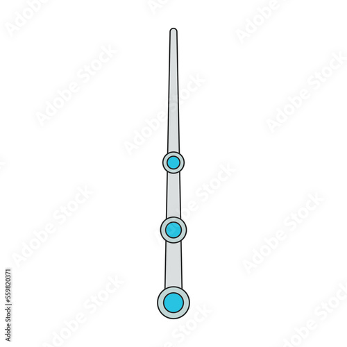 Magic wand vector icon.Color vector icon isolated on white background magic wand.