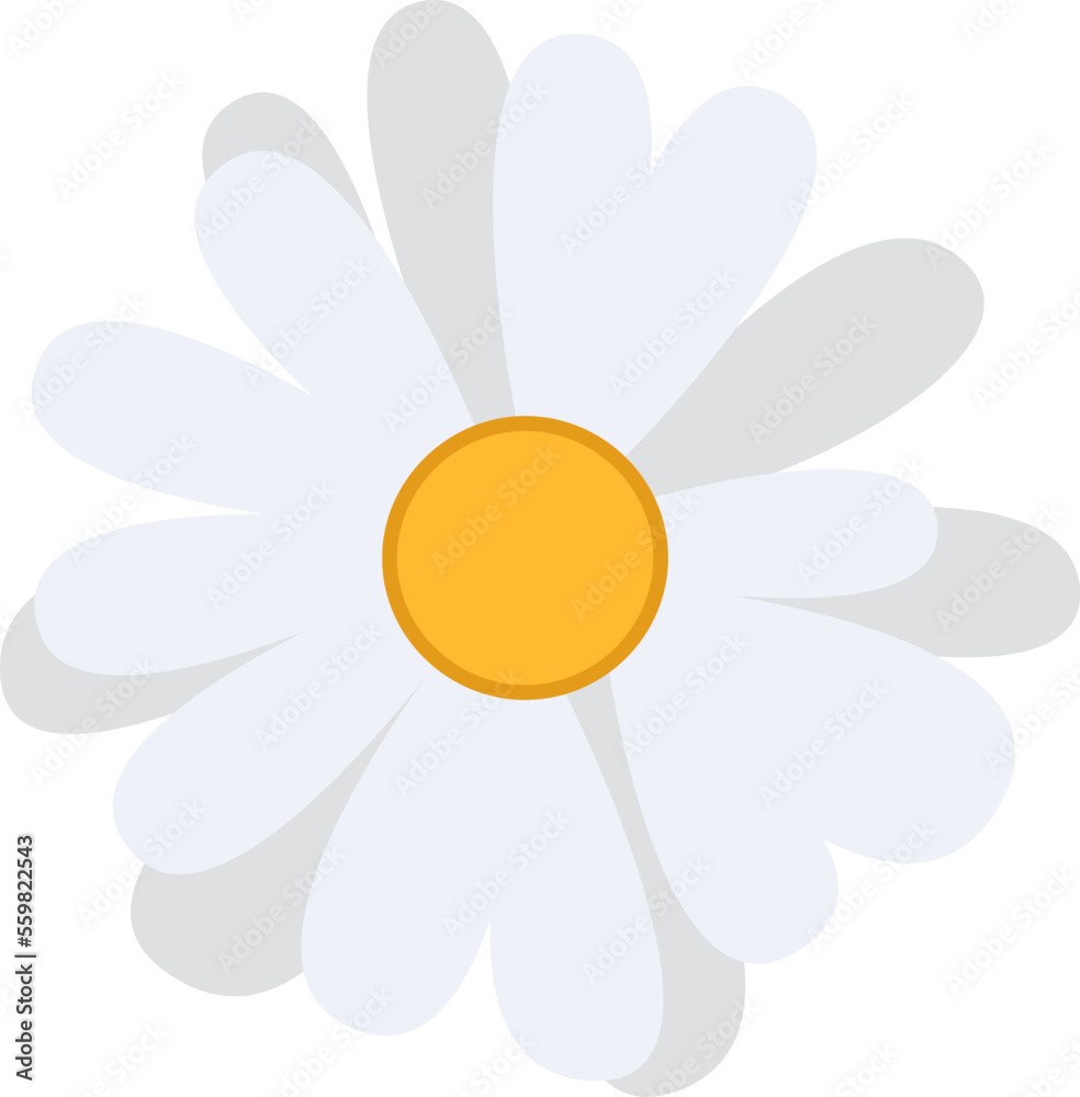 Daffodil wildflower decor element flat icon Daffodil wildflower decor element flat icon