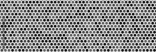 Random black and gray color  hexagon pattern background.