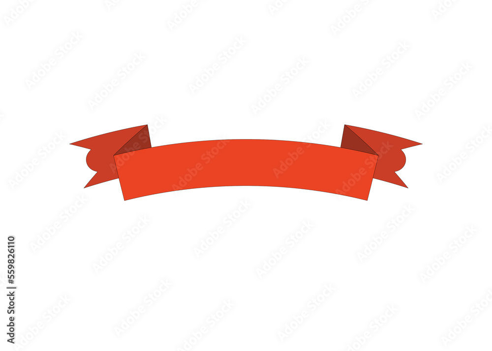 Brown ribbon like a label in high quality realistic 3D look Brown ribbon like a label in high quality realistic 3D look