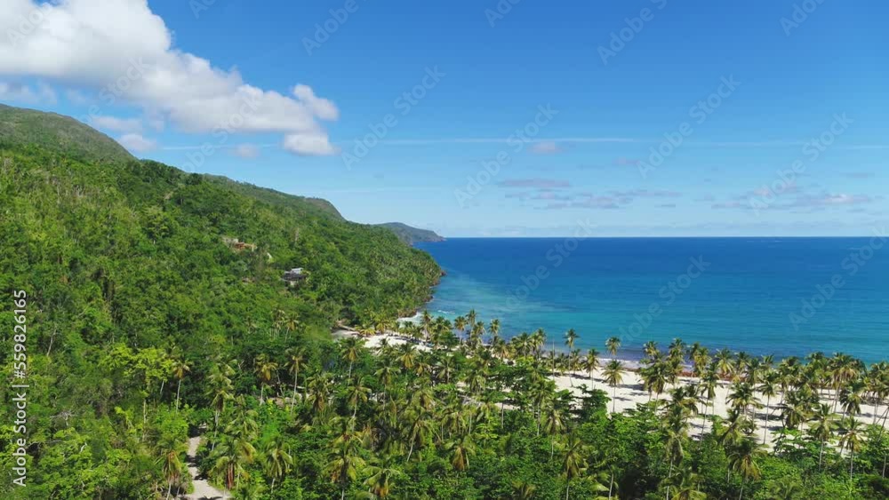 Beautiful top view of the tropical picturesque beach Beautiful top view of the tropical picturesque beach