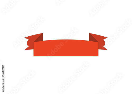 Brown ribbon like a label in high quality realistic 3D look 