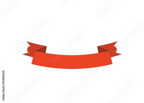 Brown ribbon like a label in high quality realistic 3D look 