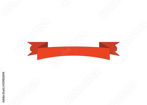 Brown ribbon like a label in high quality realistic 3D look 