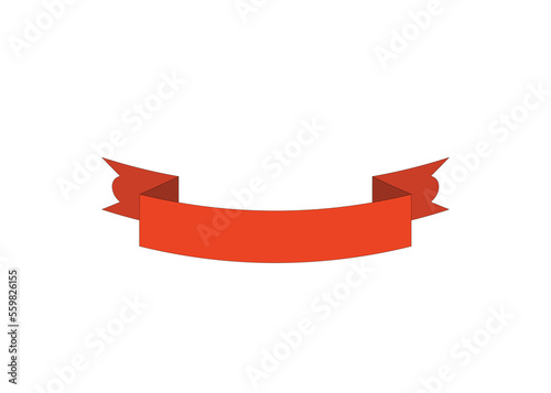Brown ribbon like a label in high quality realistic 3D look 