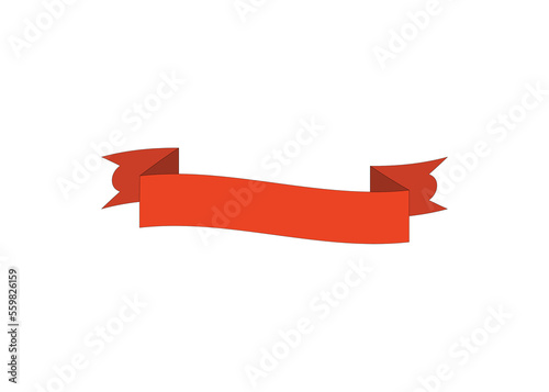 Brown ribbon like a label in high quality realistic 3D look 