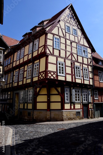 Quedlinburg, Fachwerk-Eckhaus