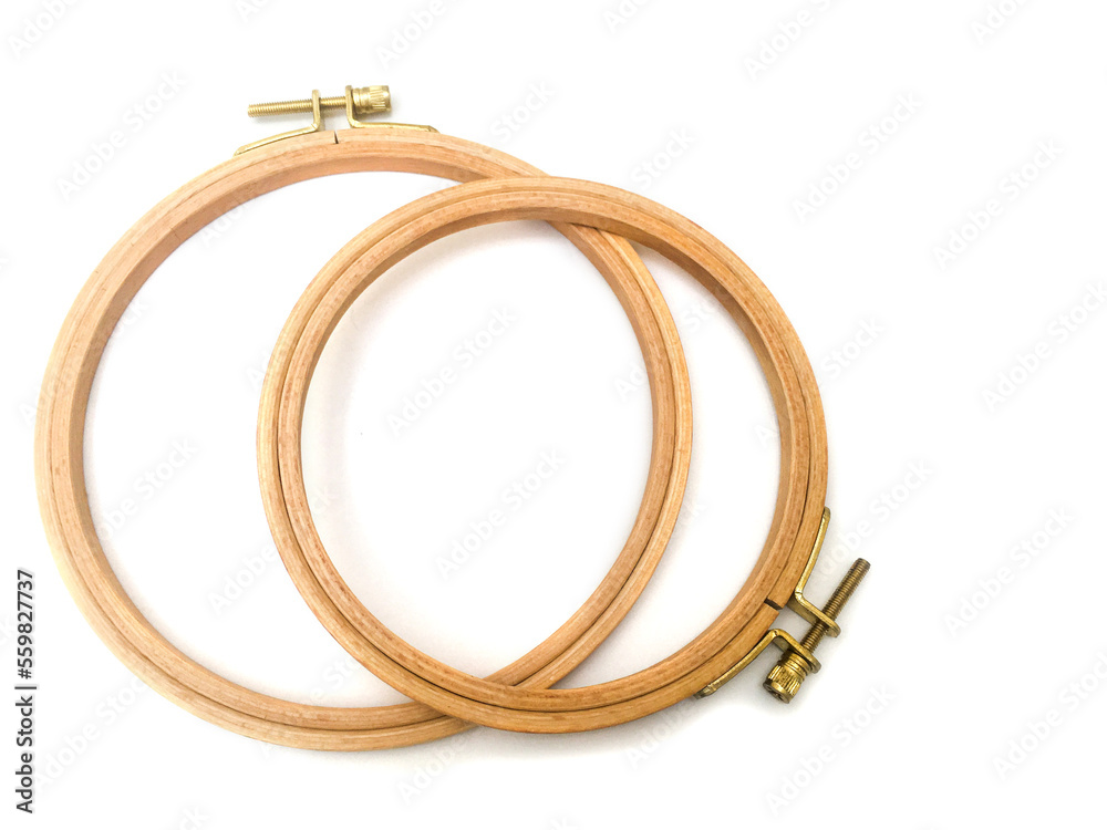 embroidery hoop on white background