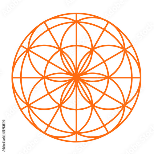 Abstract geometric pattern of round shape