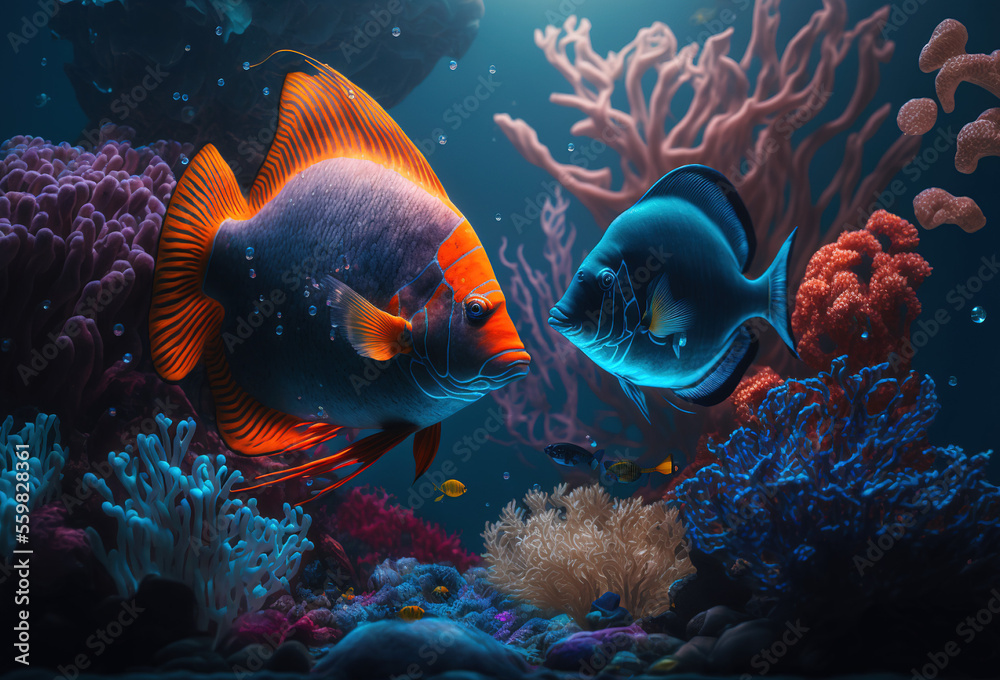 Obraz premium Fishes in the aquarium