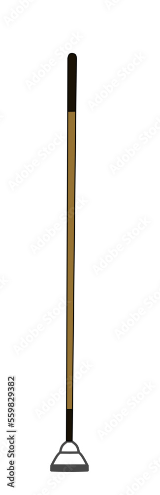 Action hoe gardening equipment Illustration Action hoe gardening equipment Illustration