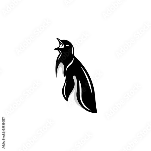 Penguins logo design icon. Penguins design inspiration. Penguins logo design template. Animal symbol logotype. Gentoo penguins symbol silhouette.