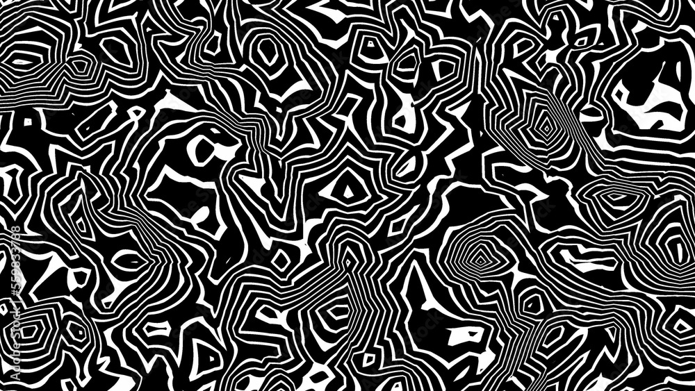 Black and white liquid modern fluid motion background. 