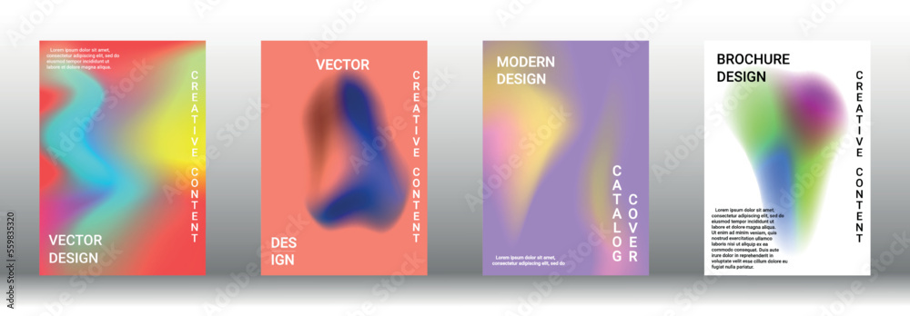 Artistic covers design. Creative fluid colors backgrounds. Set of abstract covers