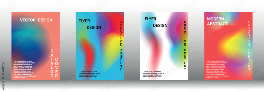 Artistic covers design. Creative fluid colors backgrounds. Set of abstract covers