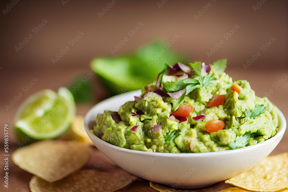 A Bowl of Guacamole (Generative AI)