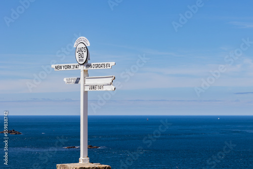 Lands End attraction, sightseeing point, England, Cornwall
