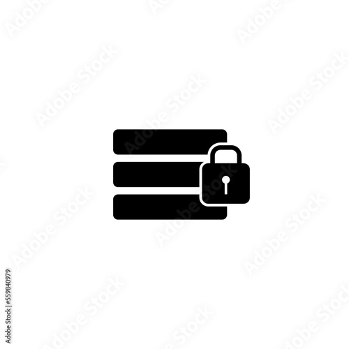 Big data lock icon illustration