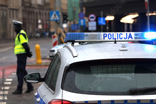 Obraz na płótnie police car