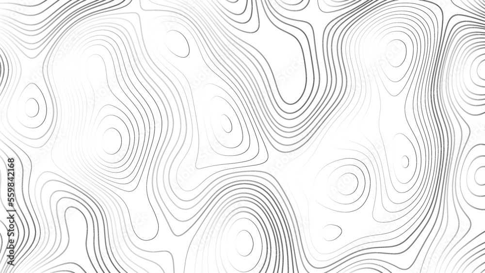 Topographic map. 	
Abstract white topography vector background. Line topography map design. The concept of conditional geographical pattern and topography.	
