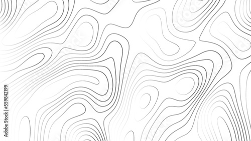 Topographic map. Abstract white topography vector background. Line topography map design. The concept of conditional geographical pattern and topography. 
