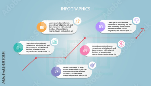 modern infographics options banner