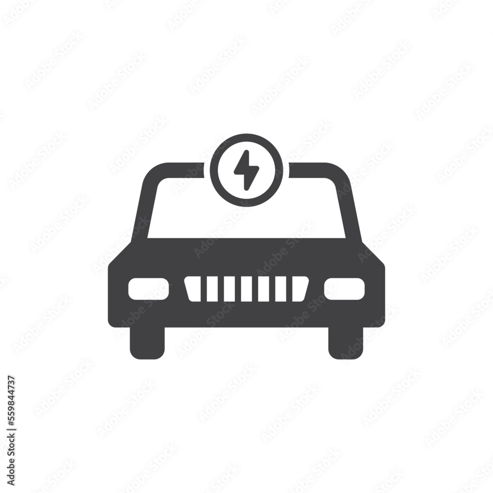 Electric car Icon - Car charging icon