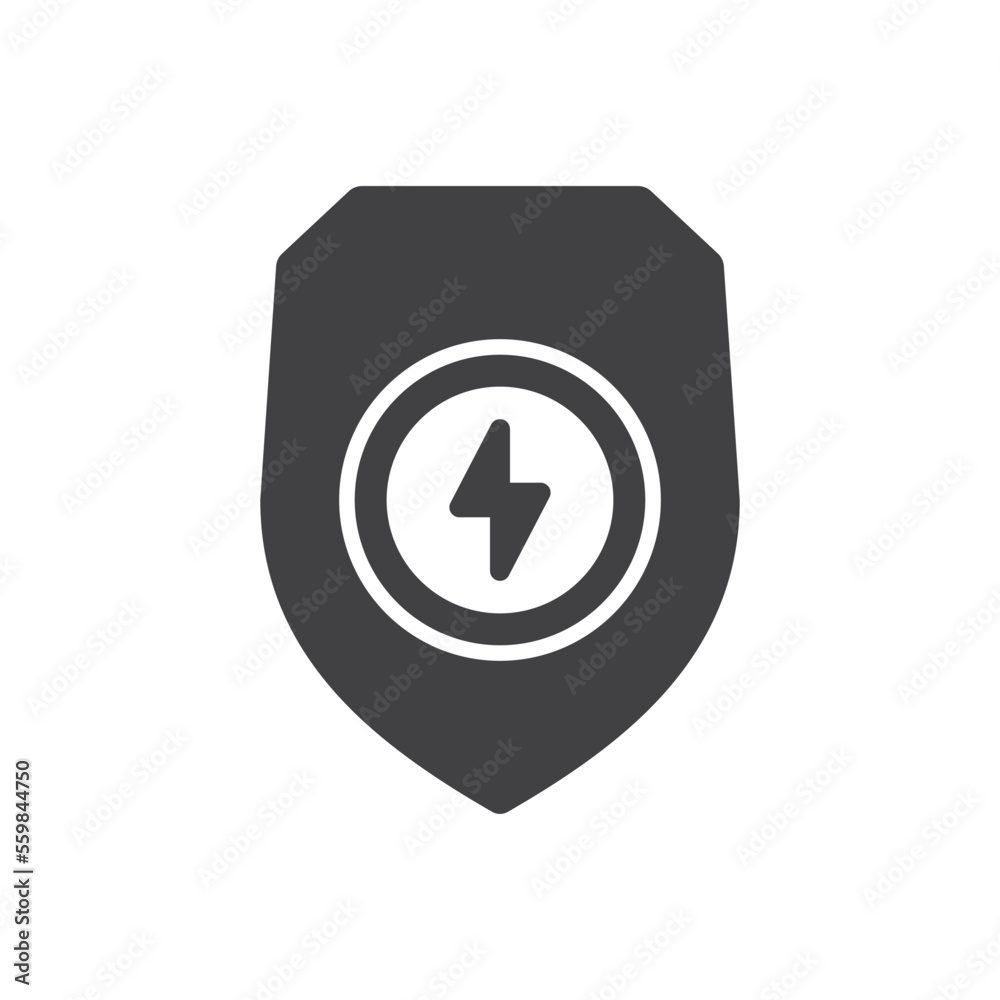 Power Security Icon - Electric Protection Icon Power Security Icon - Electric Protection Icon