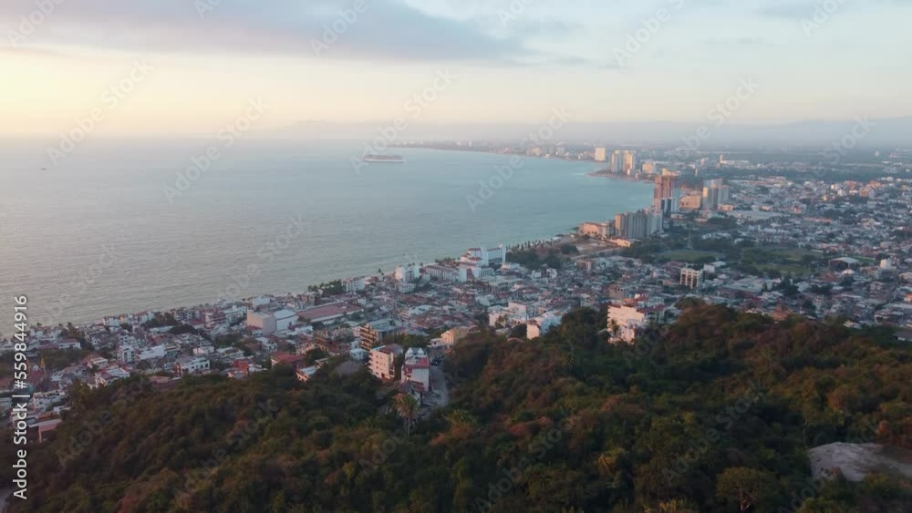 City of Puerto Vallarta with Cruise at Sea. Mexico City of Puerto Vallarta with Cruise at Sea. Mexico