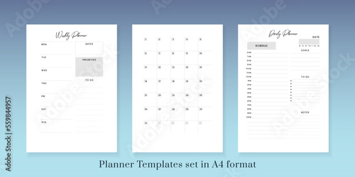 Bullet journal, Planner, Habits tracker printable Template