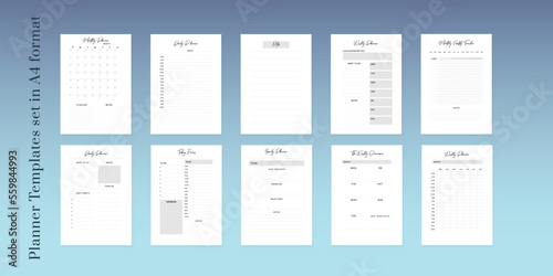 Bullet journal, Planner, Habits tracker printable Template