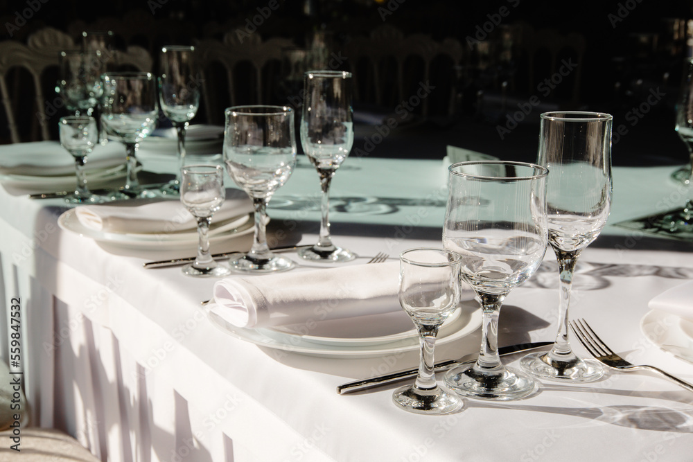 table set for a party table set for a party