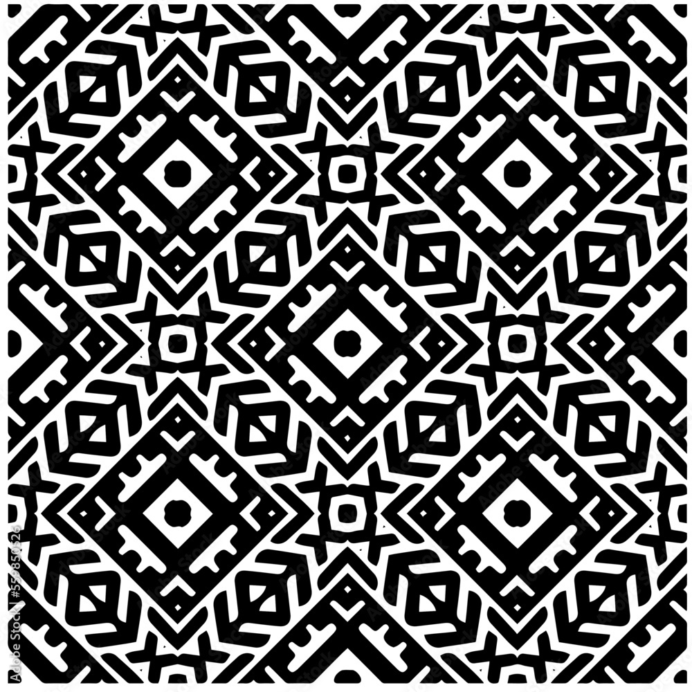 Vector pattern in geometric ornamental style. Black and white color.Seamless pattern. Vector pattern in geometric ornamental style. Black and white color.Seamless pattern.
