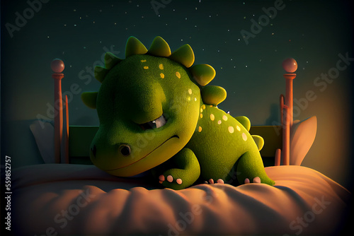 Bedtime for a cute dinosaur...