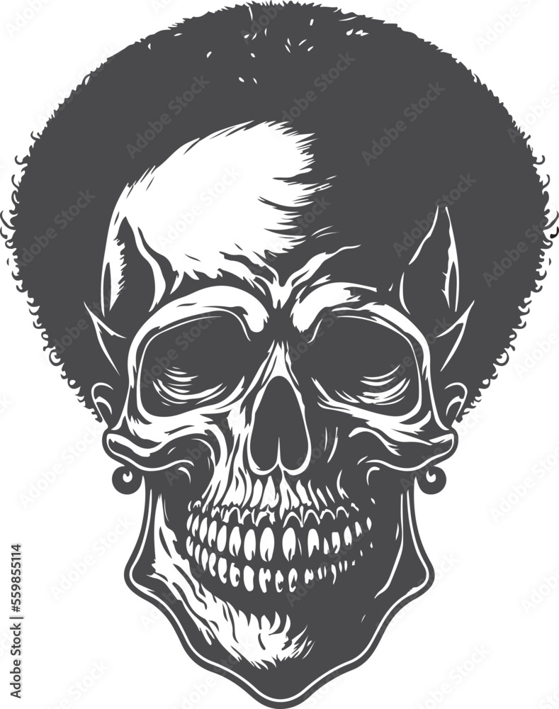 Fototapeta premium skull afro
