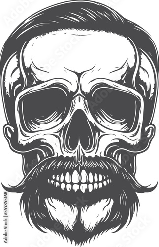 skull mustache