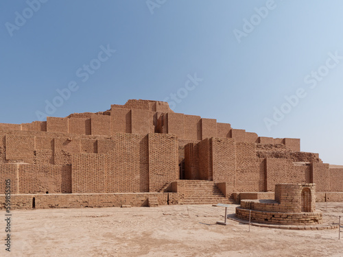 View of the ancient ziggurat of Chogha Zanbil in Khuzestan province, Iran  photo