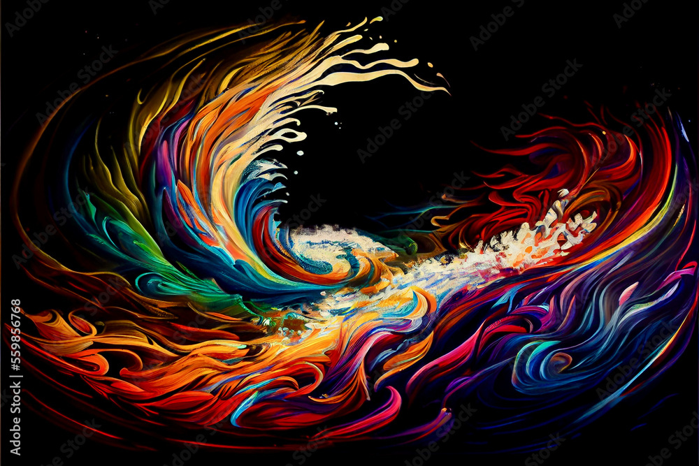 Generative AI render of abstract art wallpaper Generative AI render of abstract art wallpaper