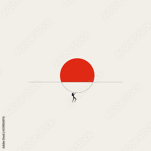 Business growth vector concept. Symbol of success, accomplishment, hope. Minimal illustration.