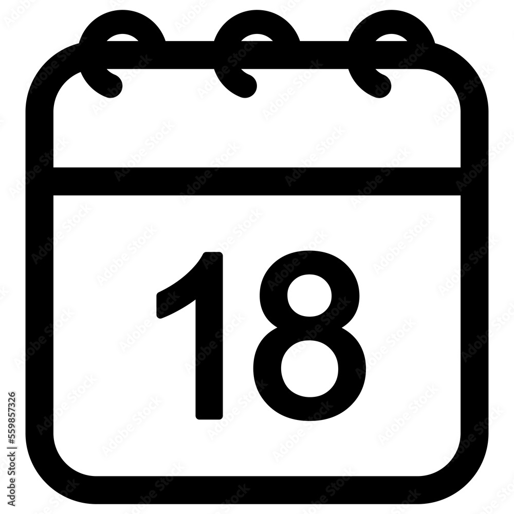 Calendar vector outline icon illustration Calendar vector outline icon illustration