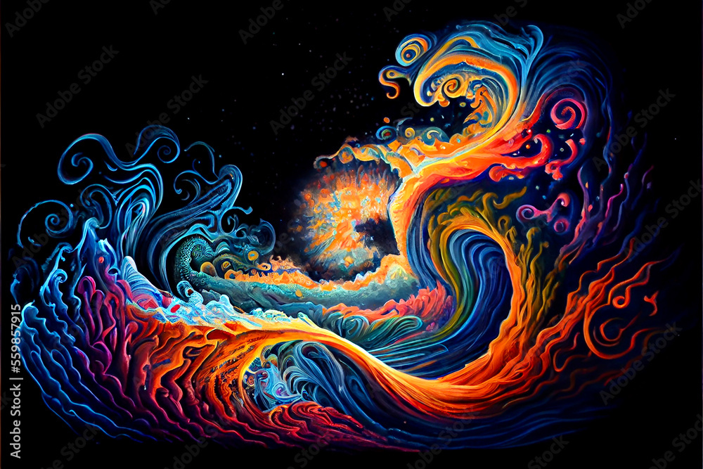 Generative AI render of abstract art wallpaper Generative AI render of abstract art wallpaper
