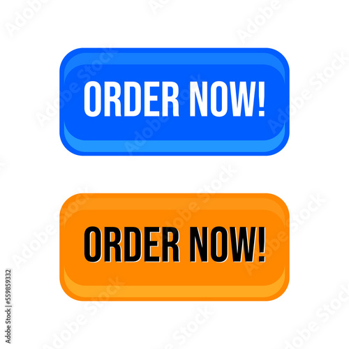 Order now food product shopping retail web button icon design vector