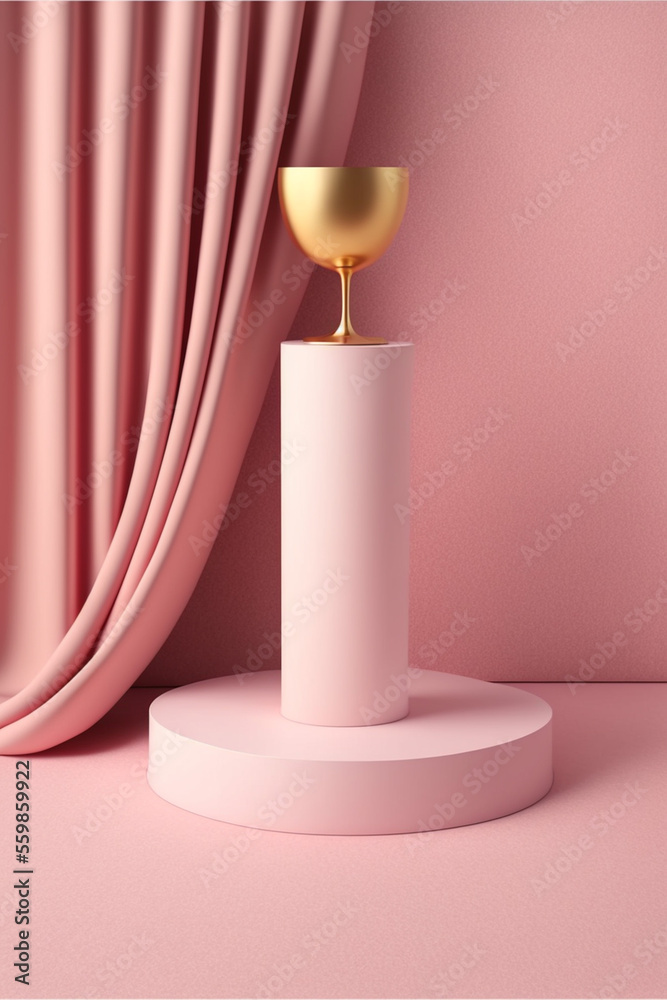 Podium for product advertisement , restaurant menus or new makeup product ads with beautiful minimalist objects for immersion Generative AI Podium for product advertisement , restaurant menus or new makeup product ads with beautiful minimalist objects for immersion Generative AI