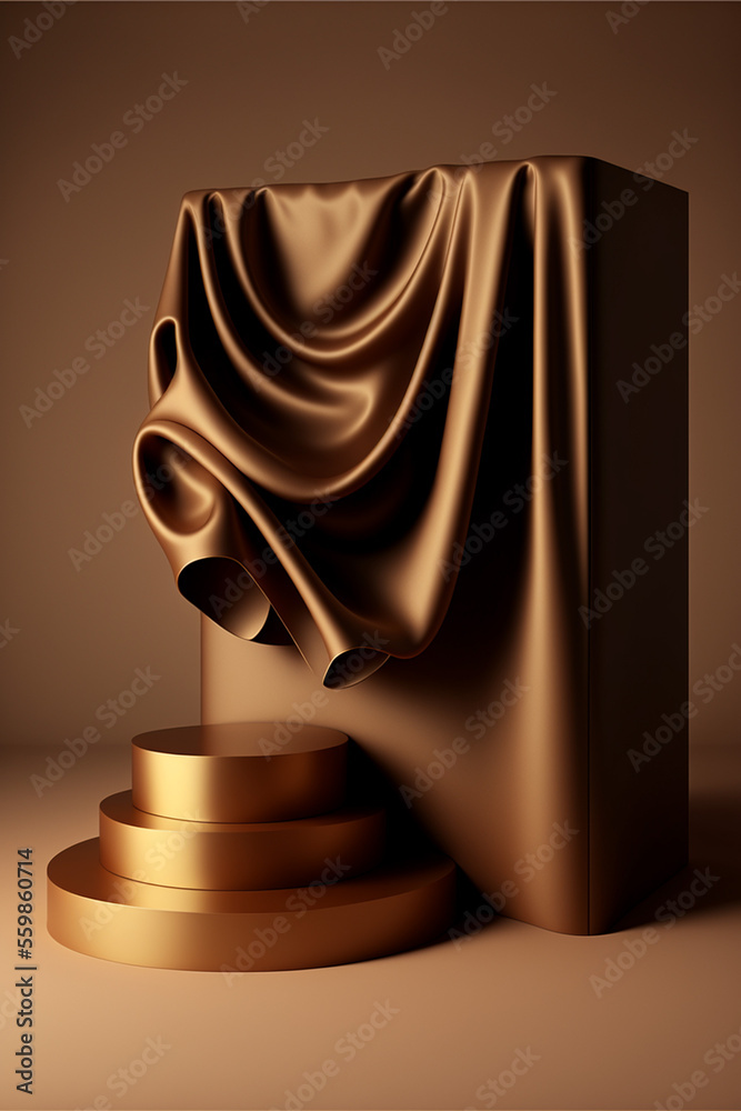 Podium for product advertisement or restaurant menus with beautiful colorful background Generative AI Podium for product advertisement or restaurant menus with beautiful colorful background Generative AI