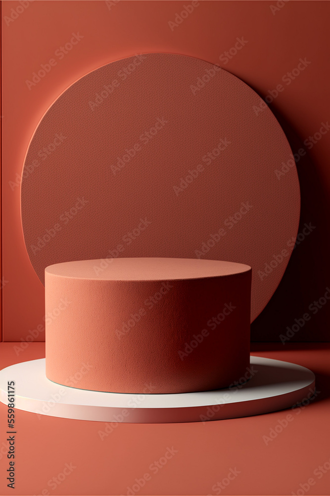 Podium for product advertisement or restaurant menus with beautiful colorful background Generative AI Podium for product advertisement or restaurant menus with beautiful colorful background Generative AI