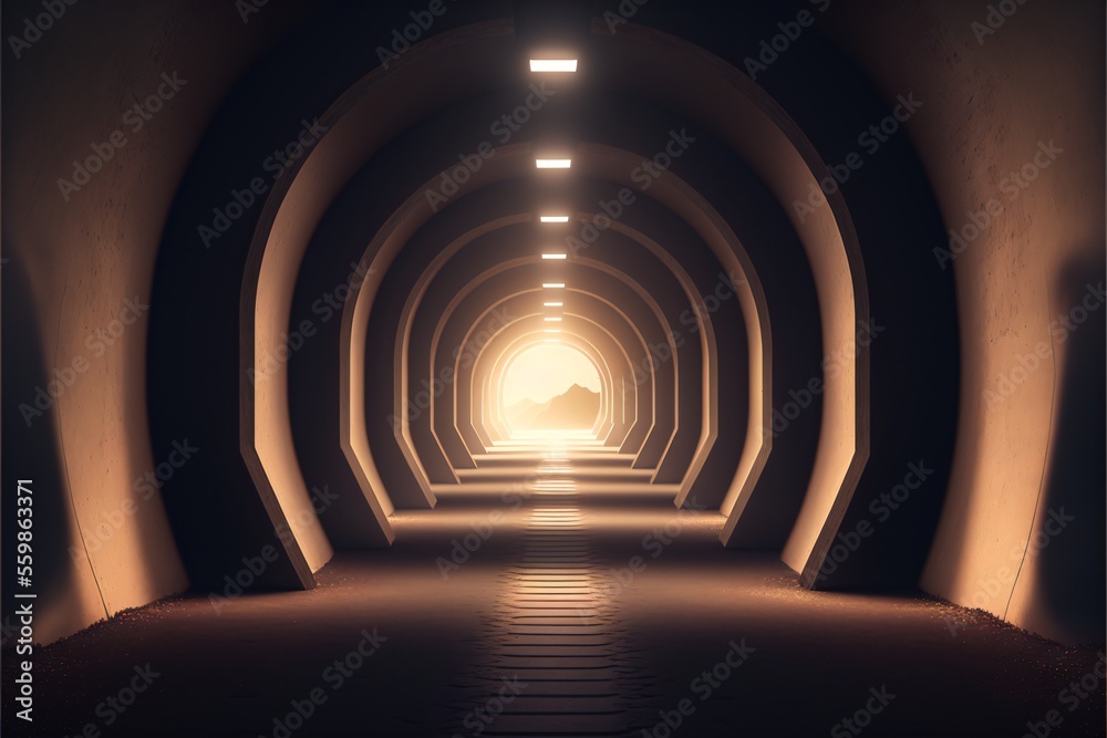 Naklejka premium light at the end of tunnel