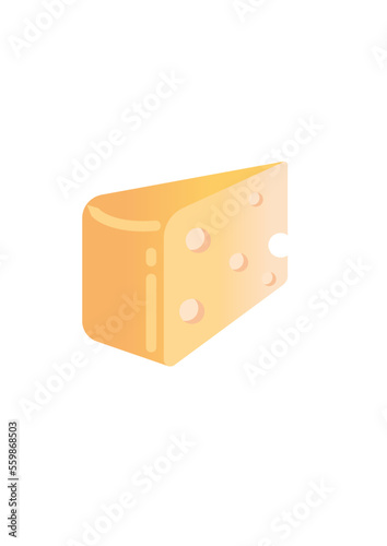 cheese on a white background