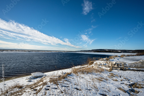 Wallpaper Mural Shore of the St-Lawrence river seen from Godbout village on the North Shore Torontodigital.ca
